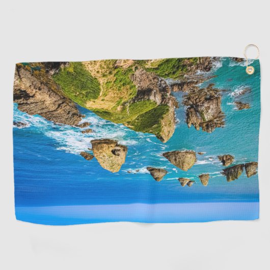 Nugget Point Inseln, Neuseeland Golfhandtuch (Horizontal)
