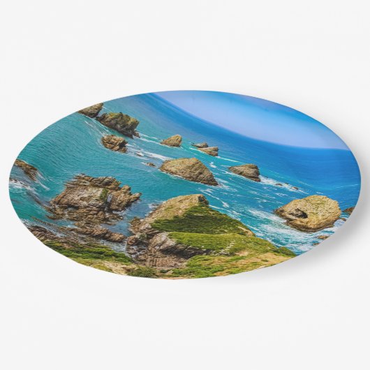 Nugget Point Inseln, Neuseeland Pappteller (Schrägansicht)
