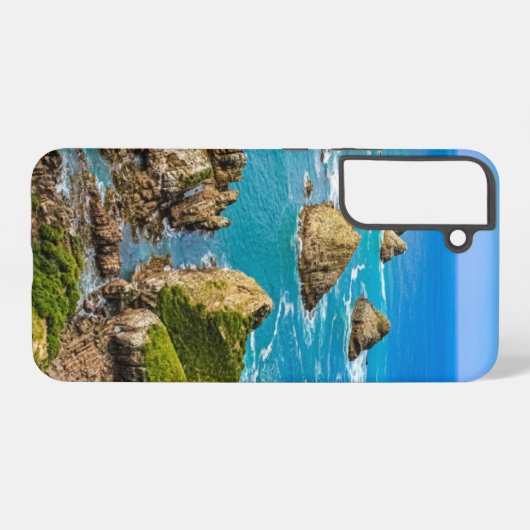 Nugget Point Inseln, Neuseeland Samsung Galaxy Hülle (Rückseite (Horizontal))