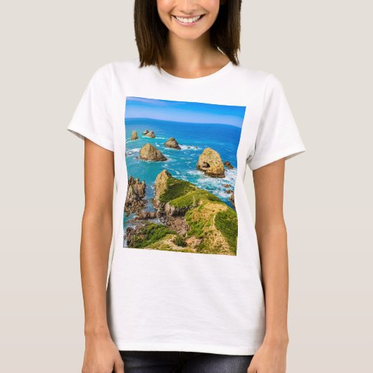 Nugget Point Inseln, Neuseeland T-Shirt (Vorderseite)