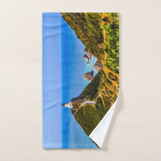 Nugget Point Leuchtturm, Neuseeland Badhandtuch Set (Handtuch)