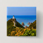 Nugget Point Leuchtturm, Neuseeland Button (Vorderseite)