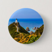 Nugget Point Leuchtturm, Neuseeland Button (Vorderseite)