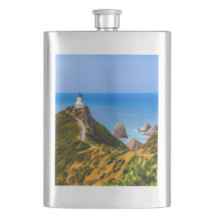Nugget Point Leuchtturm, Neuseeland Flachmann