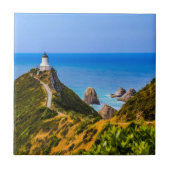 Nugget Point Leuchtturm, Neuseeland Fliese (Vorderseite)