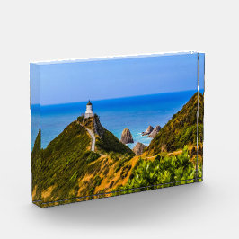 Nugget Point Leuchtturm, Neuseeland Fotoblock