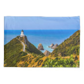 Nugget Point Leuchtturm, Neuseeland Kissenbezug (Rückseite)