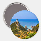 Nugget Point Leuchtturm, Neuseeland Magnet (Vorderseite/Rückseite)