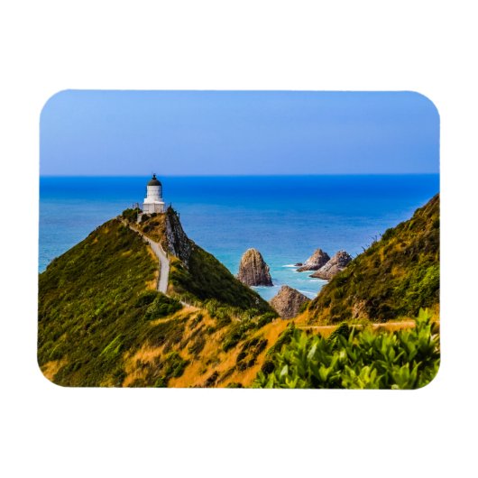 Nugget Point Leuchtturm, Neuseeland Magnet (Horizontal)