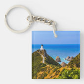 Nugget Point Leuchtturm, Neuseeland Schlüsselanhänger (Vorderseite)