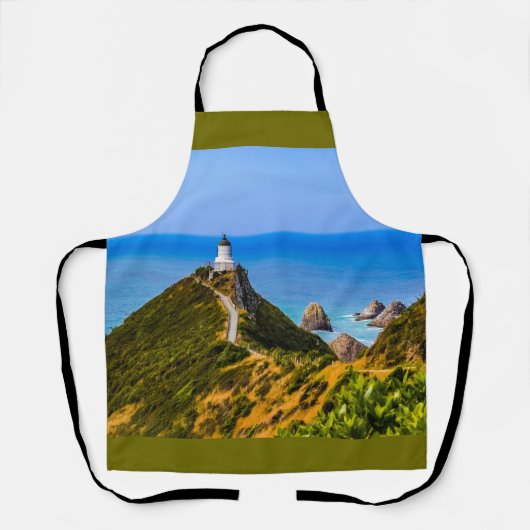 Nugget Point Leuchtturm, Neuseeland Schürze (Vorderseite)