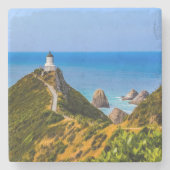 Nugget Point Leuchtturm, Neuseeland Steinuntersetzer (Vorderseite)
