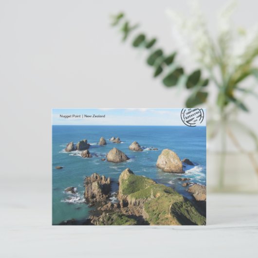 Nugget Point (Neuseeland) Postkarte (Stehend Vorderseite)