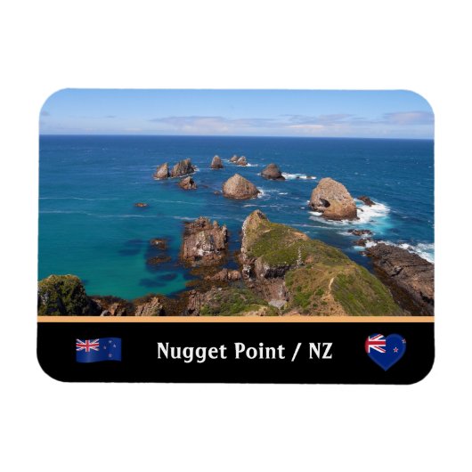 Nugget Point Rock Circle / Neuseeland Magnet (Horizontal)