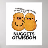 Nuggets of Wisdom Funny Food Puff Poster (Vorne)