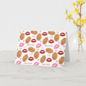 Nuggs & Kisses Chicken Nugget Lips Valentine Karte (Gelbe Blume)