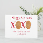 Nuggs & Kisses Chicken Nuggets Pun Valentine Foto (Stehend Vorderseite)
