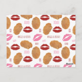 Nuggs & Kisses Chicken Nuggets Punny Valentine Postkarte (Rückseite)