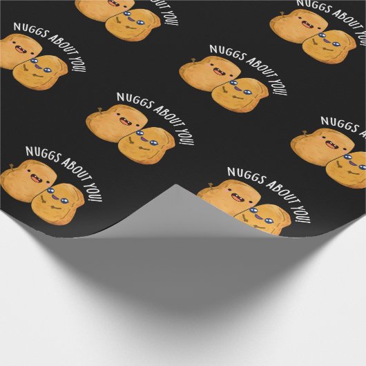 Nuggs über euch lustige Food Nugget Pub Dark BG Geschenkpapier (Ecke)