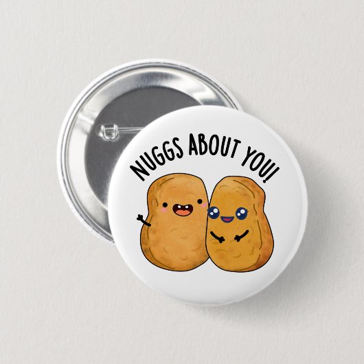 Nuggs über euch lustigen Food Nugget Pub Button (Vorne & Hinten)