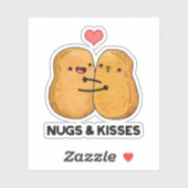 Nugs and Kisses Funny Chicken Nugget Pub Aufkleber (Blatt)