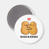 Nugs and Kisses Funny Chicken Nugget Pub Magnet (Vorderseite/Rückseite)