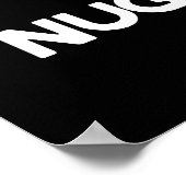 Nugs and Kisses Funny Chicken Nugget Pun Dark BG Poster (Ecke)