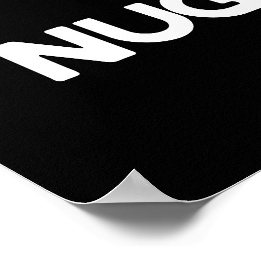 Nugs and Kisses Funny Chicken Nugget Pun Dark BG Poster (Ecke)