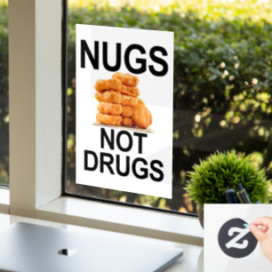 NUGS NOT DROUGS FENSTERAUFKLEBER