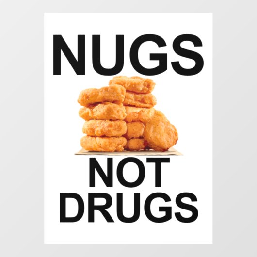 NUGS NOT DROUGS FENSTERAUFKLEBER (Blatt)