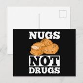 Nugs Not Drugs Gift Funny Minimalist Tees Postkarte (Vorne/Hinten)