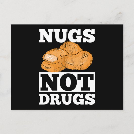 Nugs Not Drugs Gift Funny Minimalist Tees Postkarte (Vorderseite)