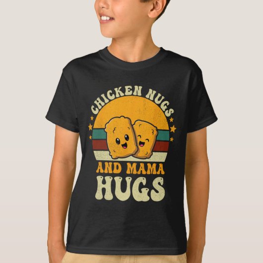 Nugs und Mama Hugs Kleinkind für Hühnernugget-Lieb T-Shirt (Vorderseite)