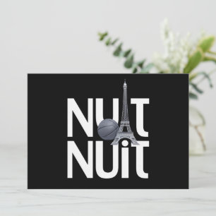 Nuit Nuit Basketball Nacht Französisches Wort Pari Einladung