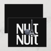 Nuit Nuit Basketball Nacht Französisches Wort Pari Postkarte (Vorne/Hinten)