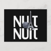 Nuit Nuit Basketball Nacht Französisches Wort Pari Postkarte (Vorderseite)