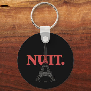 Nuit Nuit Nacht Nacht Französische Wörter Paris Tu Schlüsselanhänger