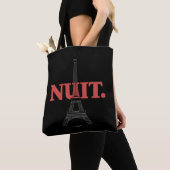 Nuit Nuit Night Night French Words Paris Tower Tasche (Von Nahem)