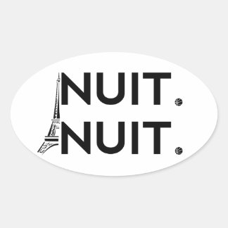 Nuit Nuit Ovaler Aufkleber