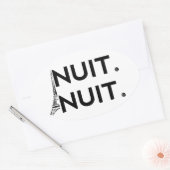 Nuit Nuit Ovaler Aufkleber (Umschlag)