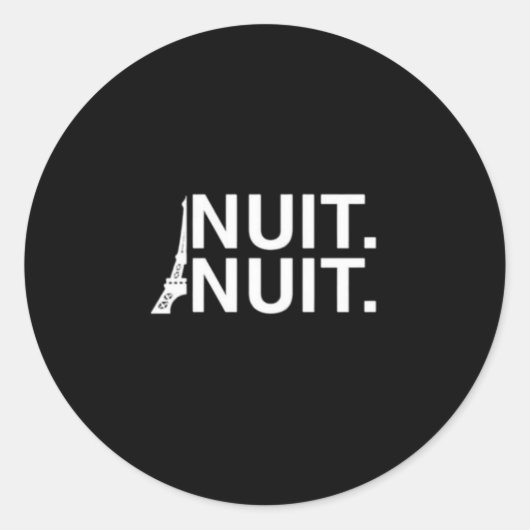 Nuit Nuit Paris Runder Aufkleber (Vorderseite)