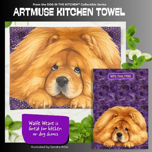 NUK- Red Chow - ArtMuse Kitchen Towels  Geschirrtuch