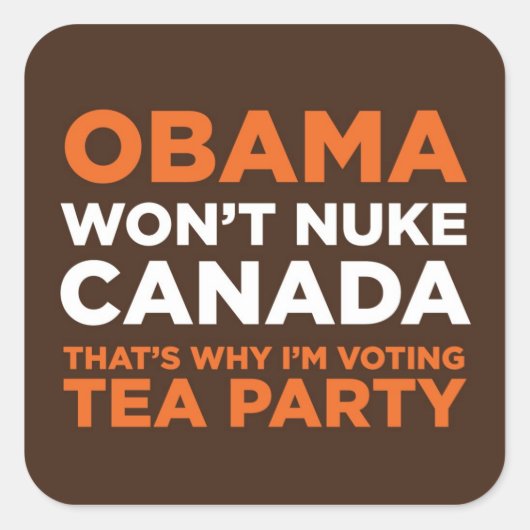Nuke Canada Quadratischer Aufkleber (Vorderseite)