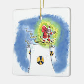 Nuked Santa Claus square ceramic ornament (Links)
