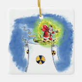 Nuked Santa Claus square ceramic ornament (Vorderseite)