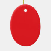 Nuked Weihnachtsmann oval keramisches Ornament (Hinten)