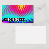 NUKES WISSEN (Sie können die Worte ändern) Visitenkarte (Vorne/Hinten)