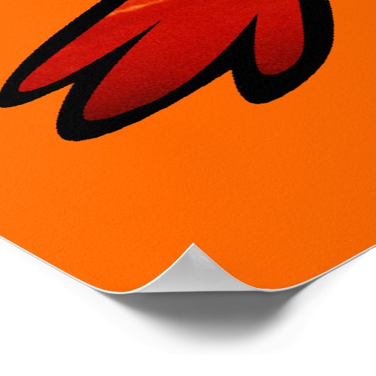 Nuklear Dove Mushroom Cloud Print Poster-Zeichen Poster (Ecke)