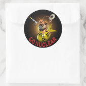 Nuklear gehen runder aufkleber (Tasche)