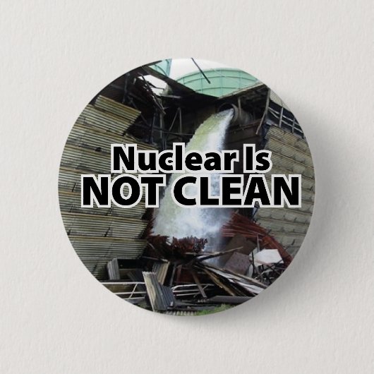 Nuklear ist nicht - Vermont-Yankee sauber Button (Vorderseite)